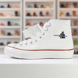 1pc Agatha All Along High-Top Sneakers - Breathable, Non-Slip, Thick Sole, Round Toe, Lace-Up Casual Shoes with Witchcraft Journey Design, Black & White, Unisex for Everyday Wear, Casual Footwear | Stylish High Tops | Durable Rubber Sole