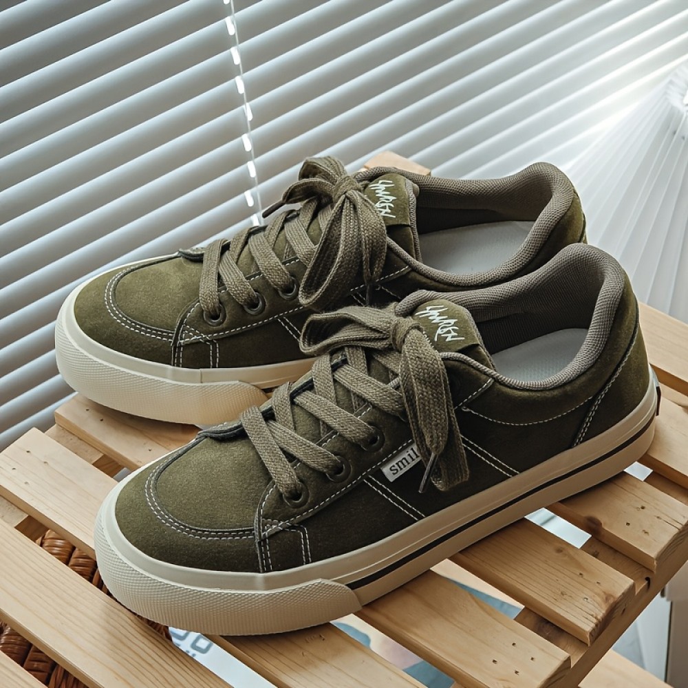 Women'S Retro Low-Top Sneakers - Breathable Canvas Lace-Up Shoes with EVA Cushioned Sole, Round Toe & Durable Rubber Insole for Outdoor Hiking, Running, Streetwear - All-Season Versatile Casual Shoes, Hiking Footwear, Minimalist Design, Comfortable Fit, Lifestyle, Classic Fashion, Longlasting Footwear, Ladies Footwear