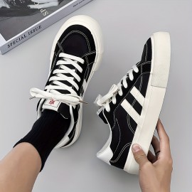Men's casual shoes, sneakers, shoes, striped, breathable nd durable, classic solid color couple style, versatile, suitable for campus couples, nd