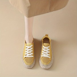 Women'S Casual Canvas Loafers - Classic Round Toe, All-Season Versatile Shoes with Rubber Sole, Fabric Inner & Durable Inner Lining, Easy Care Hand Washable, Fashionable Solid Color Design for Casual Attire, Allseason Shoes | Classic Loafer Design | Breathable Canvas Uppe