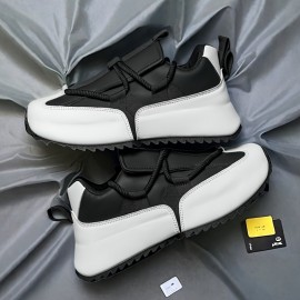 Men's Plus Size Breathable Mesh Sneakers - Lime Green & Orange Accents, Low-Top Lace-Up Casual Streetwear Shoes with Durable PVC Sole for All-Season Outdoor & Daily Wear, Fabric Interior Lining