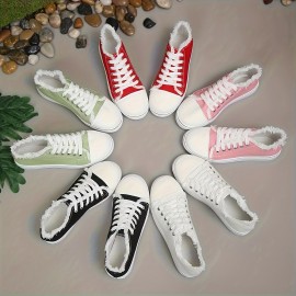 Women's Breathable Mesh Sports Casual Shoes - Lightweight Flat Rubber/Fabric Upper & Inner Lining, All-Season White & Green Lace Design, Round Toe Comfort, Japanese-Korean Inspired Style, Ladies Sneakers, Comfortable Daily Wear, Fashion Sportswear, Durable Traction Sole, Lifestyle, Minimalist Style, Rubber Outsole, Athletic Footwear, Fitness Enthusiasts