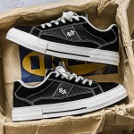 Men'S Classic Casual Canvas Sneakers - Breathable, Versatile Low-Top Lace-Up Shoes with EVA Sole, Black & White Design, Perfect for Campus, Hiking, And Running, All-Season Comfort, Hiking Footwear | Minimalist Style | Durable Footwear, Women'S Tennis Shoes, Shoes for Women/Women'S Shoes