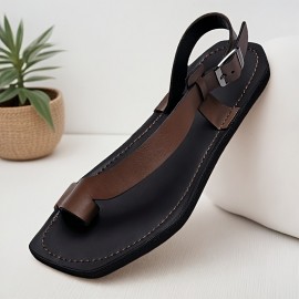 Men'S Summer Sandals - Stylish Black & Brown Options, Comfortable Slip-On Design with Adjustable Straps, Durable Rubber Sole for Beach, Casual, and Outdoor Activities, Summer Footwear | Stylish Sandals | Adjustable Straps