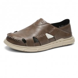 Men's Retro Slip-Resistant Arch Support Mules - Breathable Upper & Cushioned Insole, Beige/White Round-Toe Sandals with Arch Support for All-Season Casual, Beach & Casual Attire - Comfortable Slip-On Shoes for Men, Sports Sandals for Men, Orthopedic Sandals for Men