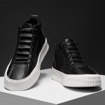 Men's Durable Ankle Boots - Comfortable, Non-Slip Grip with Lace-Up Soft Sole for Outdoor & Casual Attire